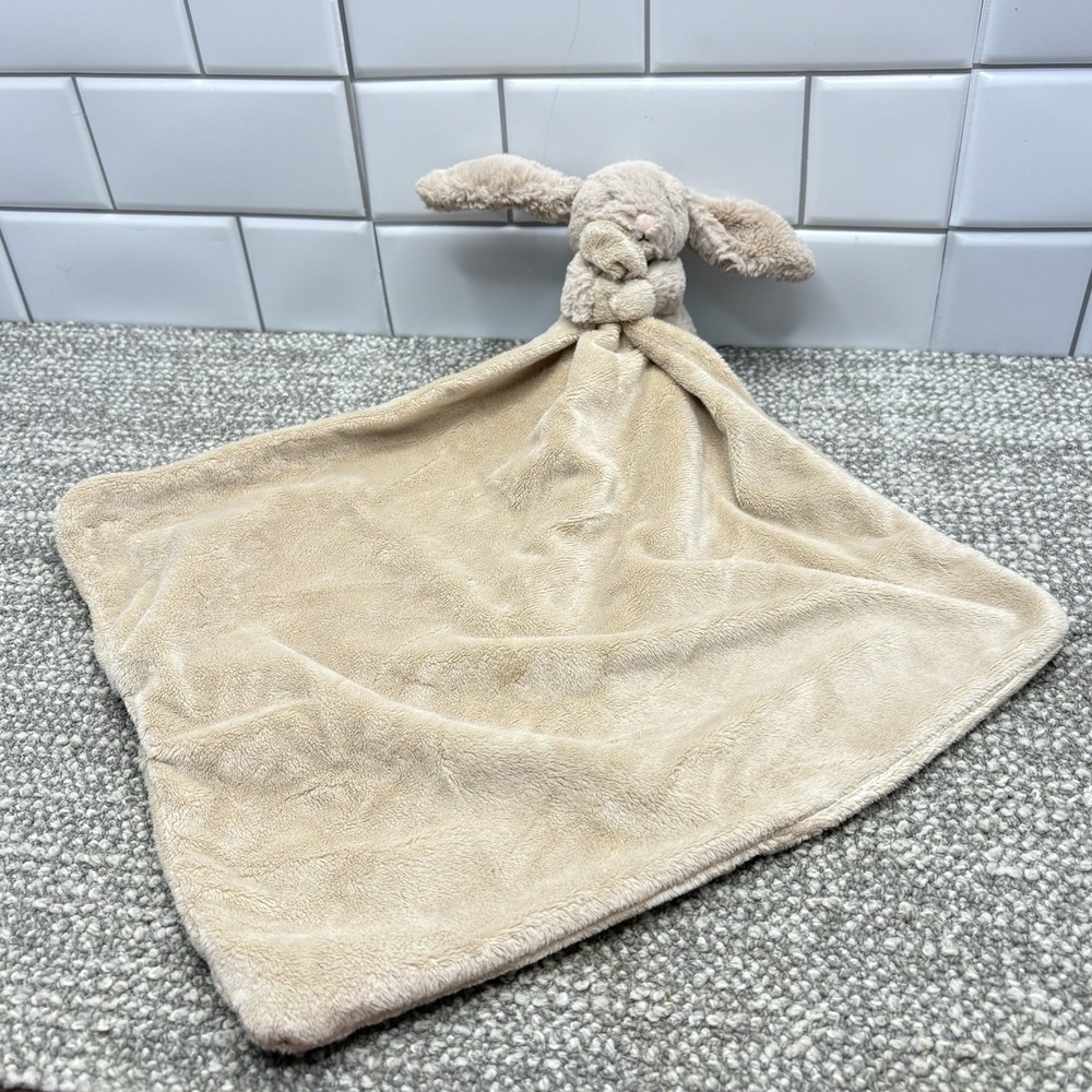 Jellycat Baby Bashful Beige‎ Bunny Rabbit Plush Lovey Security Blanket